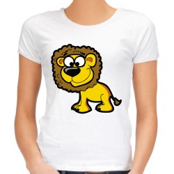 koszulka z lwem damska lew lion t-shirt z nadrukiem motywem grafiką lwa na prezent