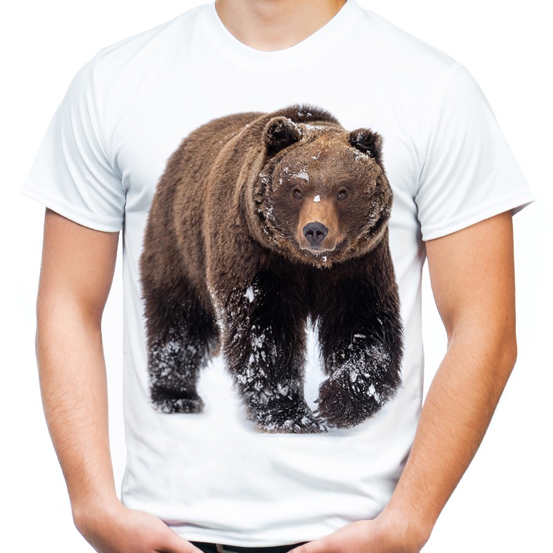 Koszulka z niedźwiedziem misiem t-shirt z nadrukiem niedźwiedzia misia miś niedźwiedź