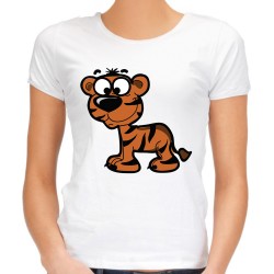 koszulka z tygrysem tygryskiem damska tygrys t-shirt z nadrukiem grafiką motywem tygrysa na preznet tygrysek