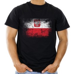 Koszulka narodowa patriotyczna z flagą flaga polski polska orłem orzeł na prezent mecz dla kibica pamiątka t-shirt