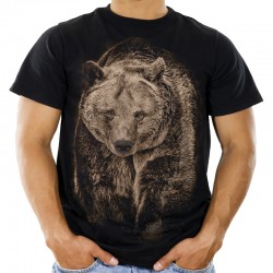 koszulka z niedźwiedziem misiem t-shirt dla twardziela z nadrukiem motywem misia niedźwiedzia mis