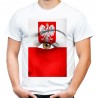 Koszulka z flagą polską orłem dla kibica na mecz orzeł biało czerwone t-shirt i love poland na mecz euro