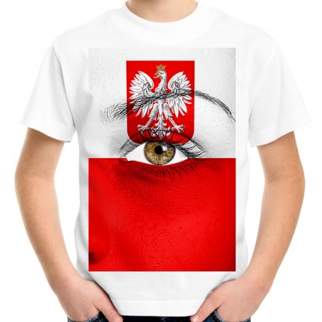 Koszulka z orłem Polska dziecięca na mecz euro dla kibica patriotyczna narodowa pamiątka z polski na prezent t-shirt flaga