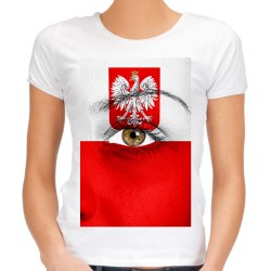 Koszulka na mecz polska z orłem narodowa patriotyczna euro pamiątka z polski kocham polskę i love poland t-shirt