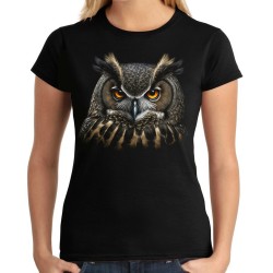 koszulka z sową damska bluzka sowa w sowy na prezent dla żony dziewczyny koleżanki t-shirt ptakiem