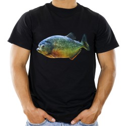 koszulka z rybą piranią pirania drapieżną groźną rzeczną t-shirt z nadrukiem ryby na prezent ryba groźna