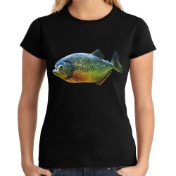 koszulka z piranią rybą damska t-shirt ryba w ryby piranie drapieżna groźna na prezent t-shirt