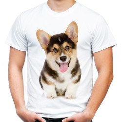 koszulka z psem corgi męska welsh pembroke rasy pies t-shirt na prezent
