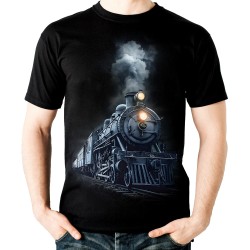 koszulka z lokomotywą parowozem pociągiem dziecięca pociąg parowóz lokomotywa na koszulce t-shirt na prezent