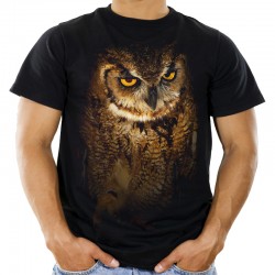 Koszulka z sową sowa męska t-shirt z nadrukiem motywem sowy