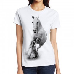 Koszulka z koniem koszulki z koniem z końmi damska t-shirt