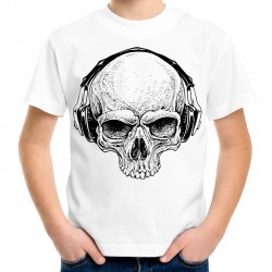 koszulka dziecięca z czaszką dj w słuchawkach t-shirt