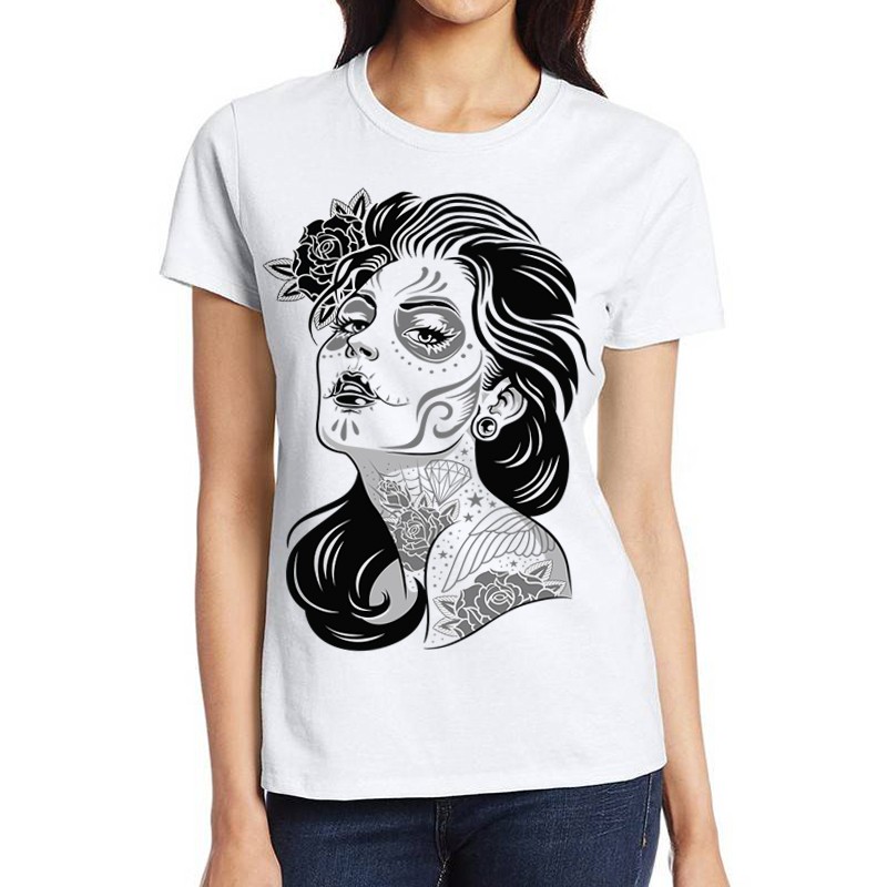 koszulka damska kobieta z tatuażem t-shirt