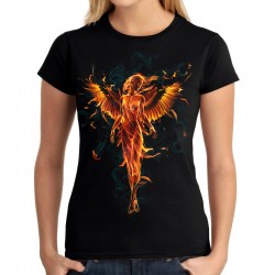 koszulka damska z płonącym aniołem t-shirt