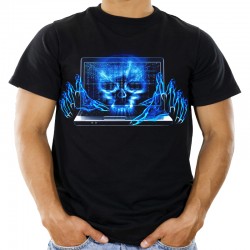 koszulka dla informatyka hakera z czaszką t-shirt na prezent horror