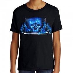koszulka z czaszką dla komputerowca hakera informatyka t-shirt