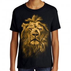 koszulka dziecięca z lwem dla chłopca dziewczynki z nadrukiem motywem króla zwierząt lwa
