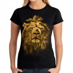 Koszulka damska z lwem t-shirt damski z nadrukiem głowa lwa