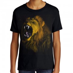 koszulka dziecięca z groźnym ryczącym lwem t-shirt