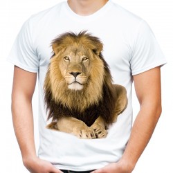 koszulka z lwem głową lwa lion męska dla chłopaka na prezent
