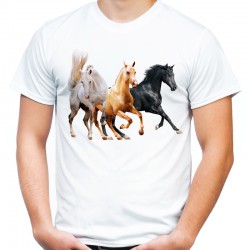 koszulka z koniem grafiką konia nadrukiem motywem konia męska t-shirt na preznet odzież jeździecka sklep warszawa