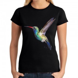 koszulka z kolibrem damska ptak najmniejszy egzotyczny