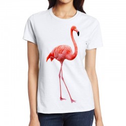 koszulka damska z flamingiem ptak różowy egzotyczny