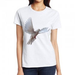 koszulka damska z gołębiem pokoju ptak nadruk t-shirt