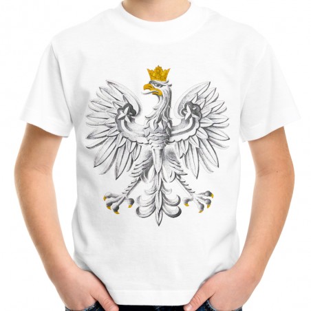 koszulka z orłem orzeł biały dziecięca dla chłopca dziewczynki narodowa patriotyczna