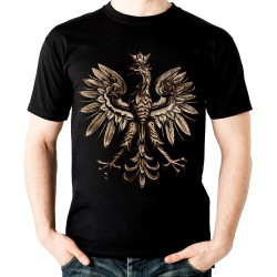 koszulka z orłem narodowa dziecięca patriotyczna czarna t-shirt