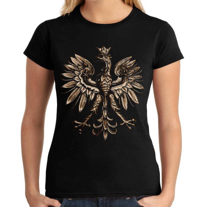 koszulka z orłem damska patriotyczna narodowa polska t-shirt z nadrukiem motywem orła