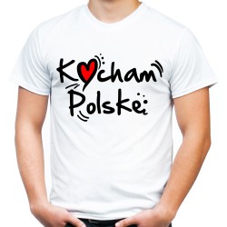koszulka kocham Polskę i love poland patriotyczna narodowa pamiątka z polski