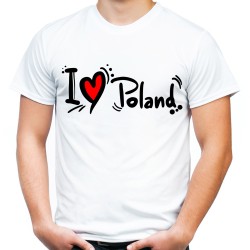 koszulka i love poland kocham polskę narodowa patriotyczna t-shirt