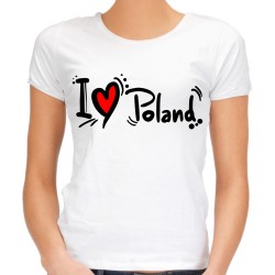 koszulka z nadrukiem i love poland patriotyczna polska ojczyzna