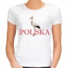 koszulka damska z bocianem narodowa patriotyczna Polska
