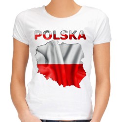 koszulka mapa Polska damska ojczyzna patriotyczna narodowa