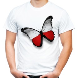 Koszulka Polska z motylem męska owad motyl t-shirt