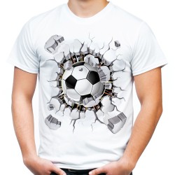 koszulka męska 3d z piłką na prezent dla kibica Polska