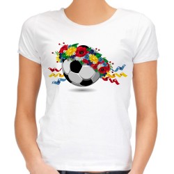 koszulka z piłką ludowa damska folkowa wianek na prezent