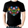 Koszulka z sercem ludowa folkowa serce łowickie dziecięca t-shirt