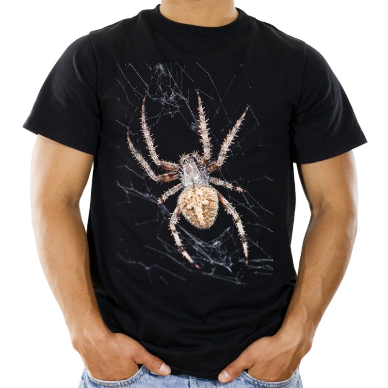 koszulka z pająkiem krzyżakiem na pajęczynie męska pająk spider