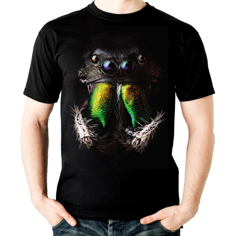 koszulka z głową pająka makro dziecięca t-shirt z nadrukiem motywem spider
