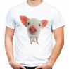 Koszulka z prosiaczkiem świnką świnią męska na prezent dla gospodarza rolnika hodowcy bydła t-shirt