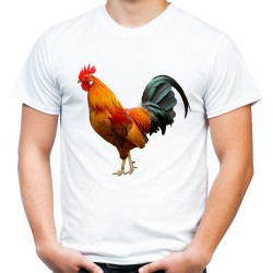 koszulka z kogutem dla gospodarza na prezent rolnika hodowcy drobiu t-shirt