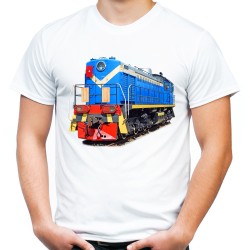 koszulka z lokomotywą pociągiem elektrowozem t-shirt