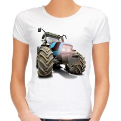 koszulka z traktorem ciągnikiem damska dla traktorzystki
