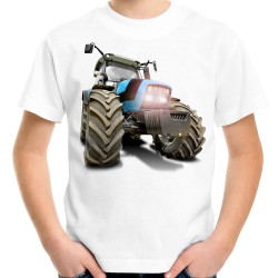 koszulka z traktorem ciągnikiem dziecięca dla małego miłośnika traktorów rolnika gospodarza na prezent